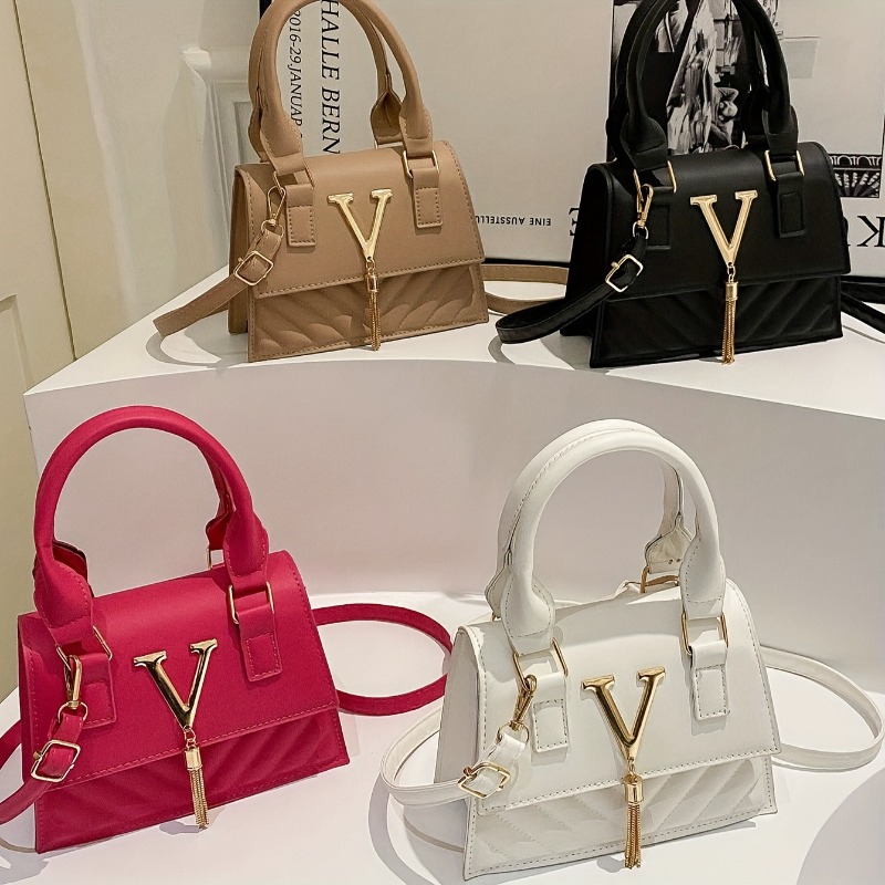 Luxury Bags Without Logo - Modaya Uygun Kapitone Üst Saplı Çanta,
