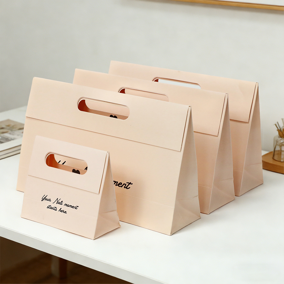 Luxury Bags For School - Lüks Düz Saplı Kağıt Çanta, Özel