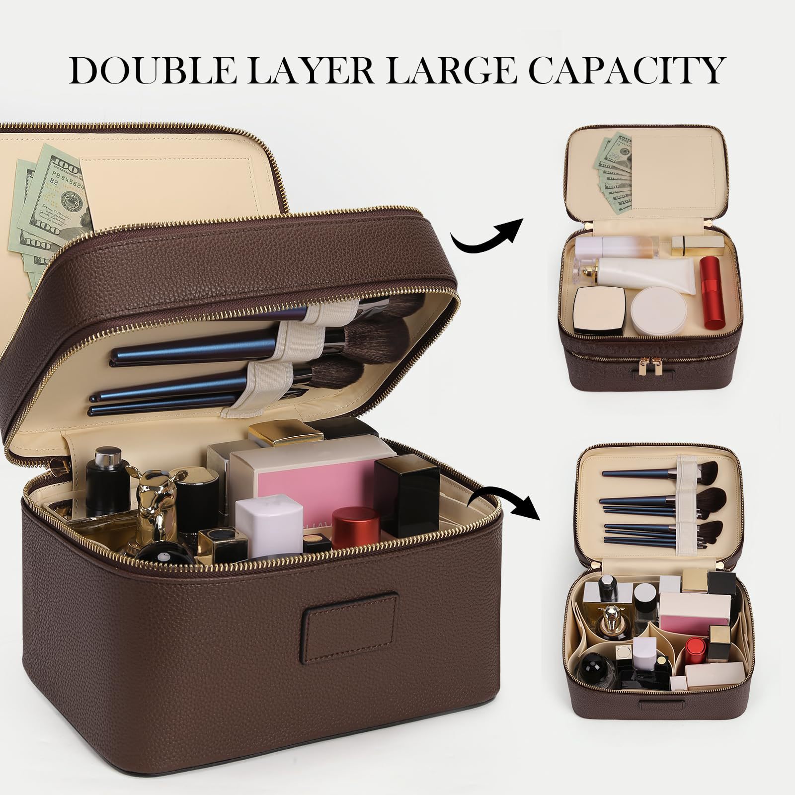 Luxury Bags For Travel - Büyük Kapasiteli Çift Katmanlı Lüks Seyahat