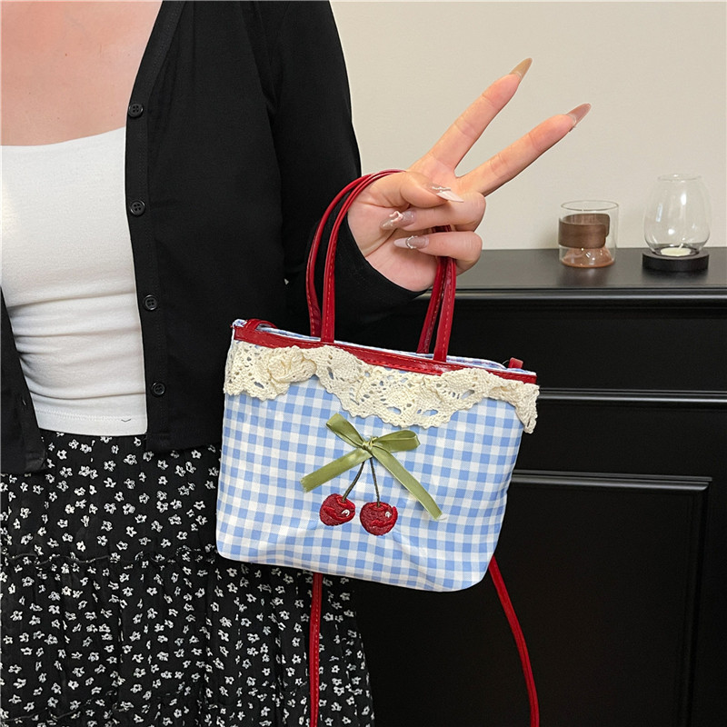 Luxury Bags For Women Brands - Kadın Yeni Çanta Kore Kareli Puantiyeli