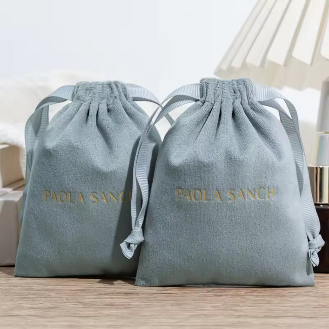 Luxury Bags For School - Özel Logo Baskılı Lüks Kadife Toz