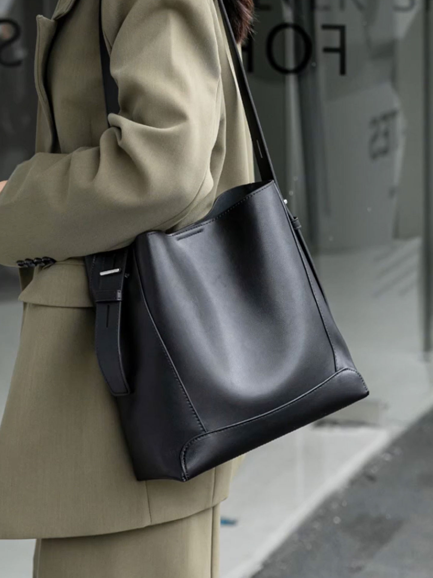 Luxury Bags Classy - Minimalist Kadın Hakiki Deri Tote Çanta,