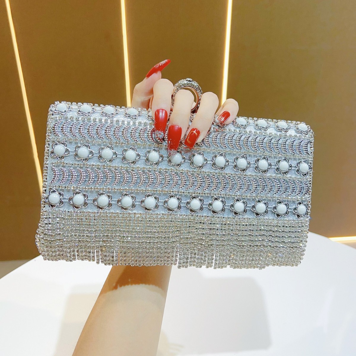 Lüks Rhinestone Püskül Altın G - Luxury Bags Europe incelemesi ve fiyatı