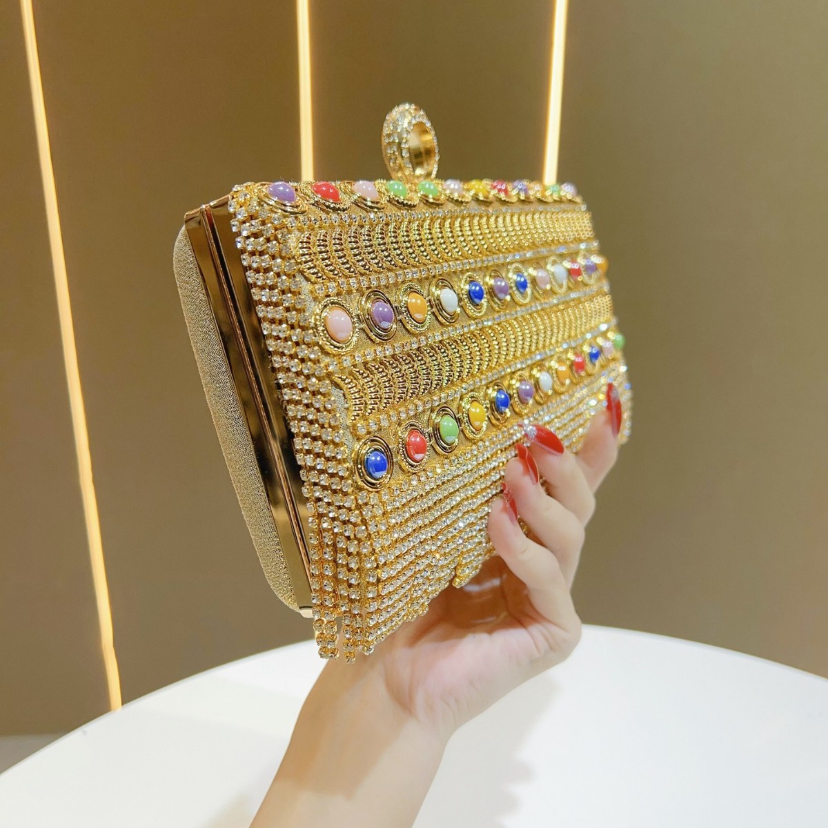 Lüks Rhinestone Püskül Altın G - Luxury Bags Europe incelemesi ve fiyatı