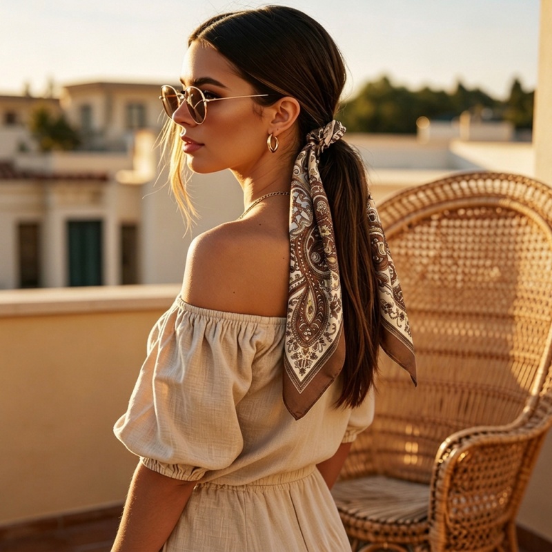Lüks saten kare eşarp Paisley  - Luxury Bags Casual incelemesi ve fiyatı